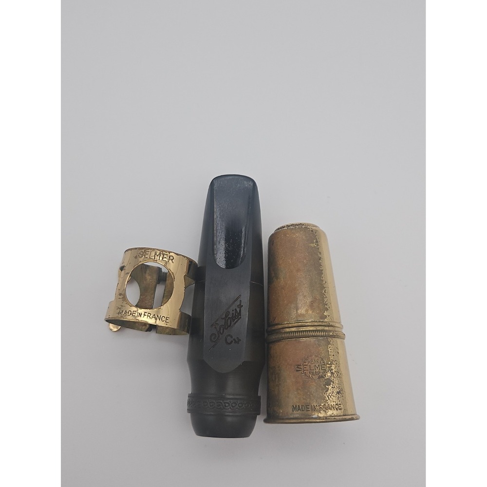 60s Vintage Selmer Paris C* Soloist Alto Saxophone Mouthpiece w Ligature And Cap